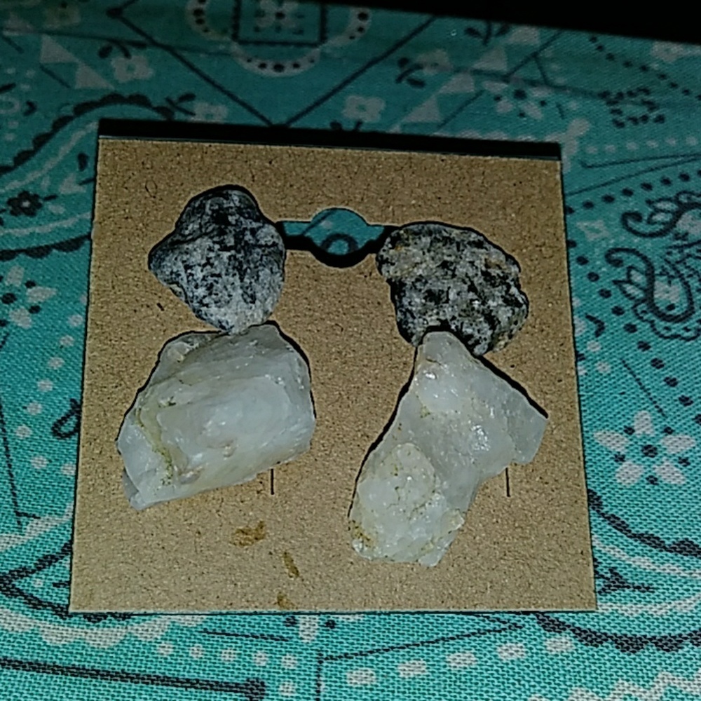 Handmade stone earrings